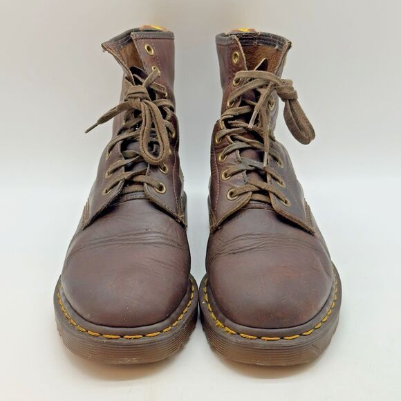 VTG. Dr. Martens 1460 Aztec Crazy Horse Leather M7 W8 Made in England 8-Eye Boot main image 10